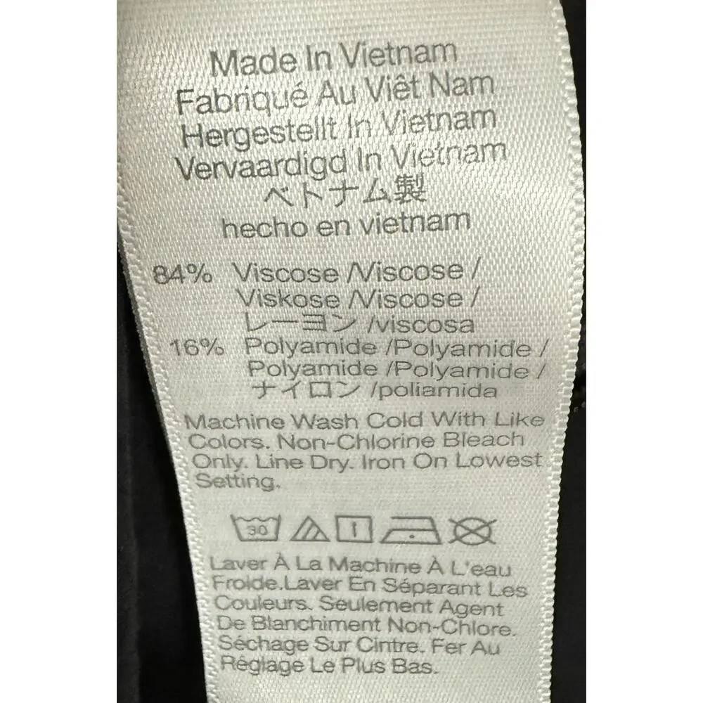 Madewell Layton Slip Midi Dress Black 10 Silk Blend Minimalist Strappy Back Chic - Picture 6 of 11